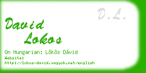 david lokos business card